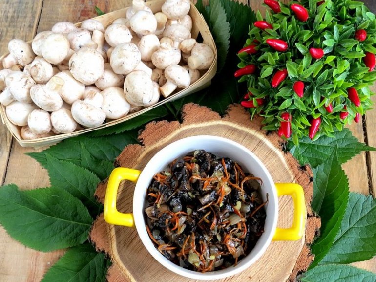 Жареные грибы с луком: как пожарить с луком и яйцами на сковороде, рецепты с фото пошагово