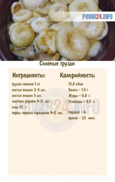 Через сколько можно есть соленые грузди и пошаговый рецепт с фото соленых груздей холодным способом
