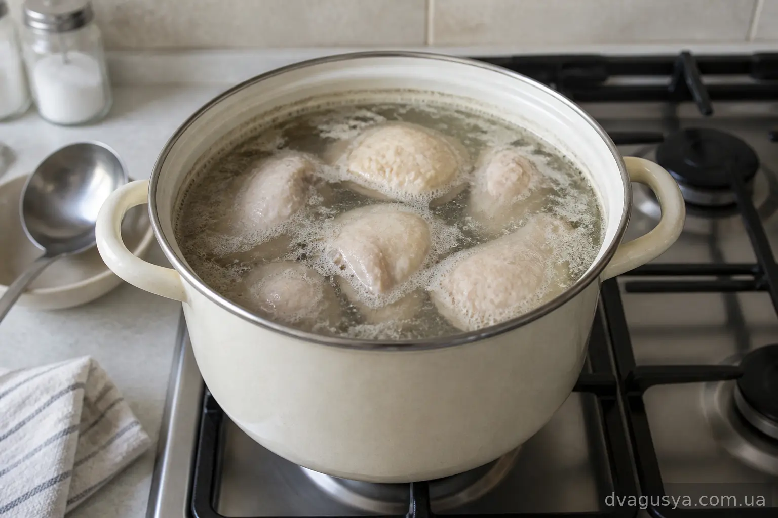 Варіння курки для бульйону