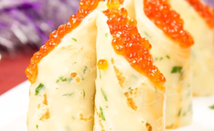 Блины с красной рыбой и сливочным сыром – 6 пошаговых рецептов приготовления