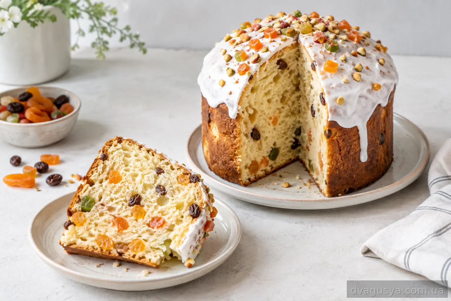 Класична паска в мультиварці з курагою та цукатами