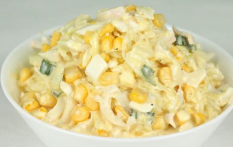 Салат с кальмарами и яйцом и огурцом - Самый вкусный рецепт