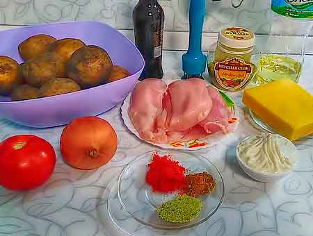 Курка по-французьки в духовці з картоплею