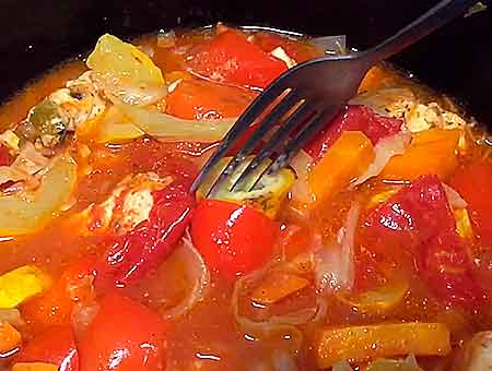 Курка з кабачками в мультиварці рецепт м'яса з овочами