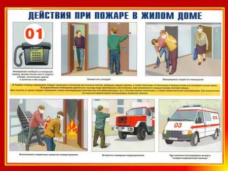 Що робити при пожежі: пам’ятки в картинках при ознаках спалаху