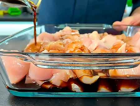 Шашлик з курки на сковороді