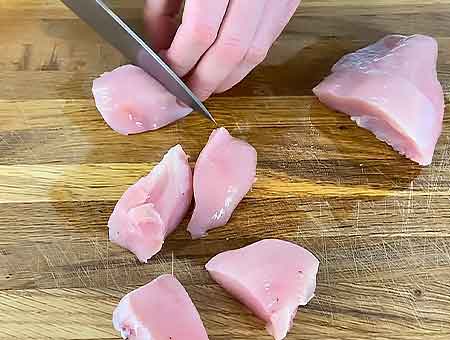 Шашлик з курки на сковороді