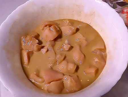 Шашлик з курки в духовці з перцем на закуску