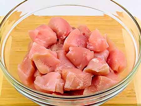 Шашлик з курячого філе з овочами в духовці
