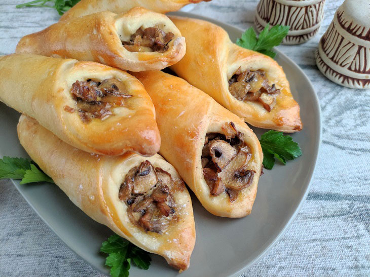 Кульочки з грибами - оригінально, просто та смачно