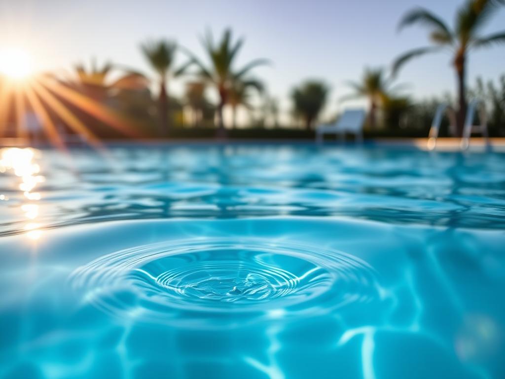 water in the pool on a sunny morning Як змінюється внутрішня енергія води в басейні сонячним ранком