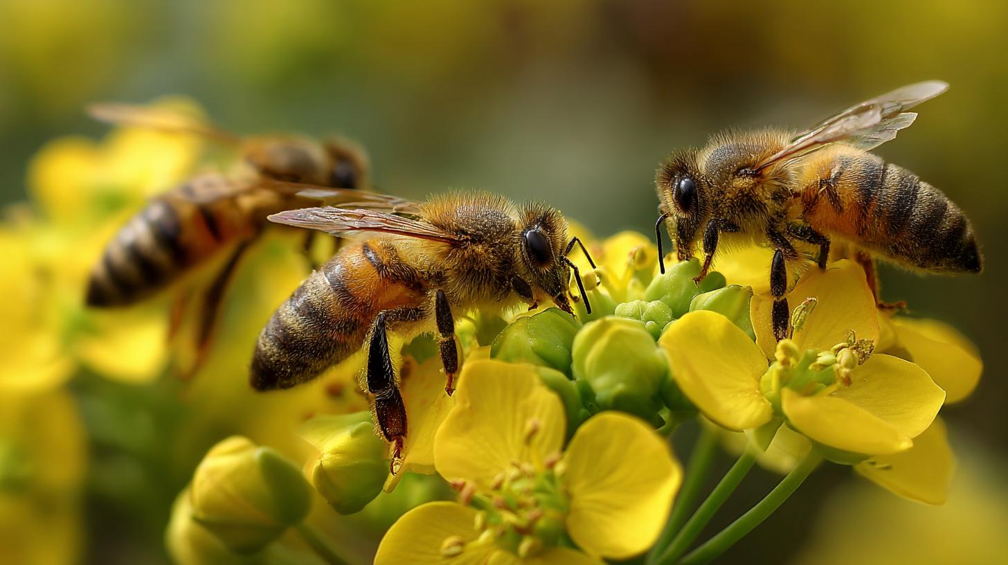 Continuous flowering schedule from March to October; macro photo of bees. Створюємо рай для запилювачів: які рослини перетворять вашу ділянку на квітучий оазис