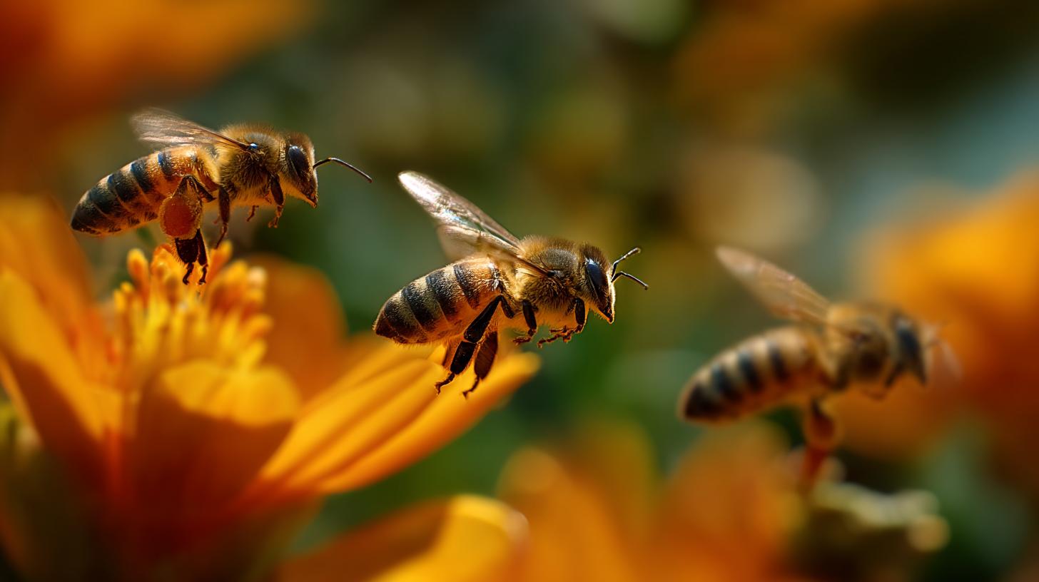 Continuous flowering schedule from March to October; macro photo of bees. Створюємо рай для запилювачів: які рослини перетворять вашу ділянку на квітучий оазис