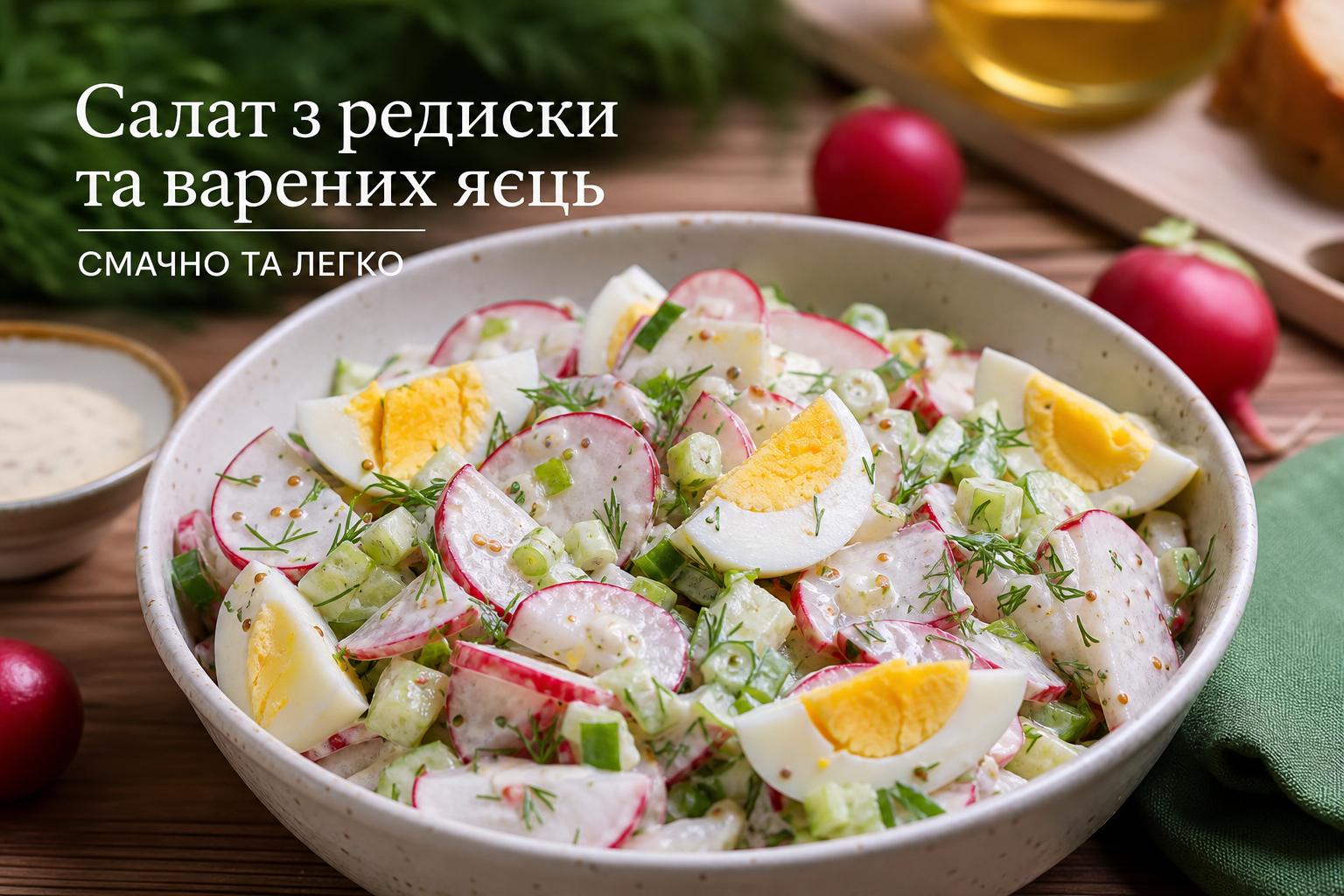 Рецепти Салату з редиски та варених яєць. Чому редиска й яйця так добре поєднуються Рецепти Салату з редиски та варених яєць. Чому редиска й яйця так добре поєднуються