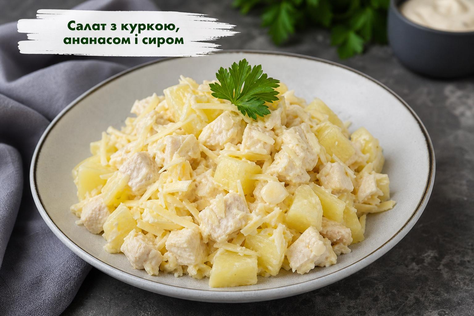 Салати з куркою, ананасами і сиром – 5 кращих рецептів приготування. Як приготувати салат із куркою, ананасом і сиром: загальний алгоритм Салати з куркою, ананасами і сиром – 5 кращих рецептів приготування. Як приготувати салат із куркою, ананасом і сиром: загальний алгоритм