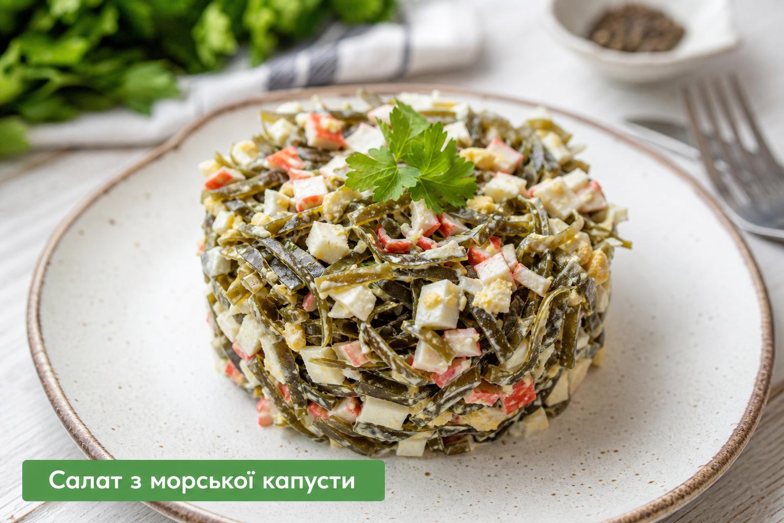 Салат з морської капусти з крабовими паличками і яйцем – рецепт з фото. Які продукти потрібні: інгредієнти і їх кількість Салат з морської капусти з крабовими паличками і яйцем – рецепт з фото. Які продукти потрібні: інгредієнти і їх кількість