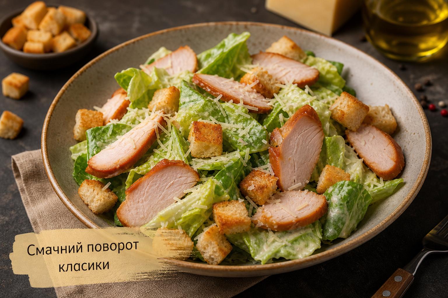 Про салаті Цезар з копченою куркою і сухариками – простий і оригінальний рецепт. Чому цей варіант варто спробувати хоча б раз Про салаті Цезар з копченою куркою і сухариками – простий і оригінальний рецепт. Чому цей варіант варто спробувати хоча б раз