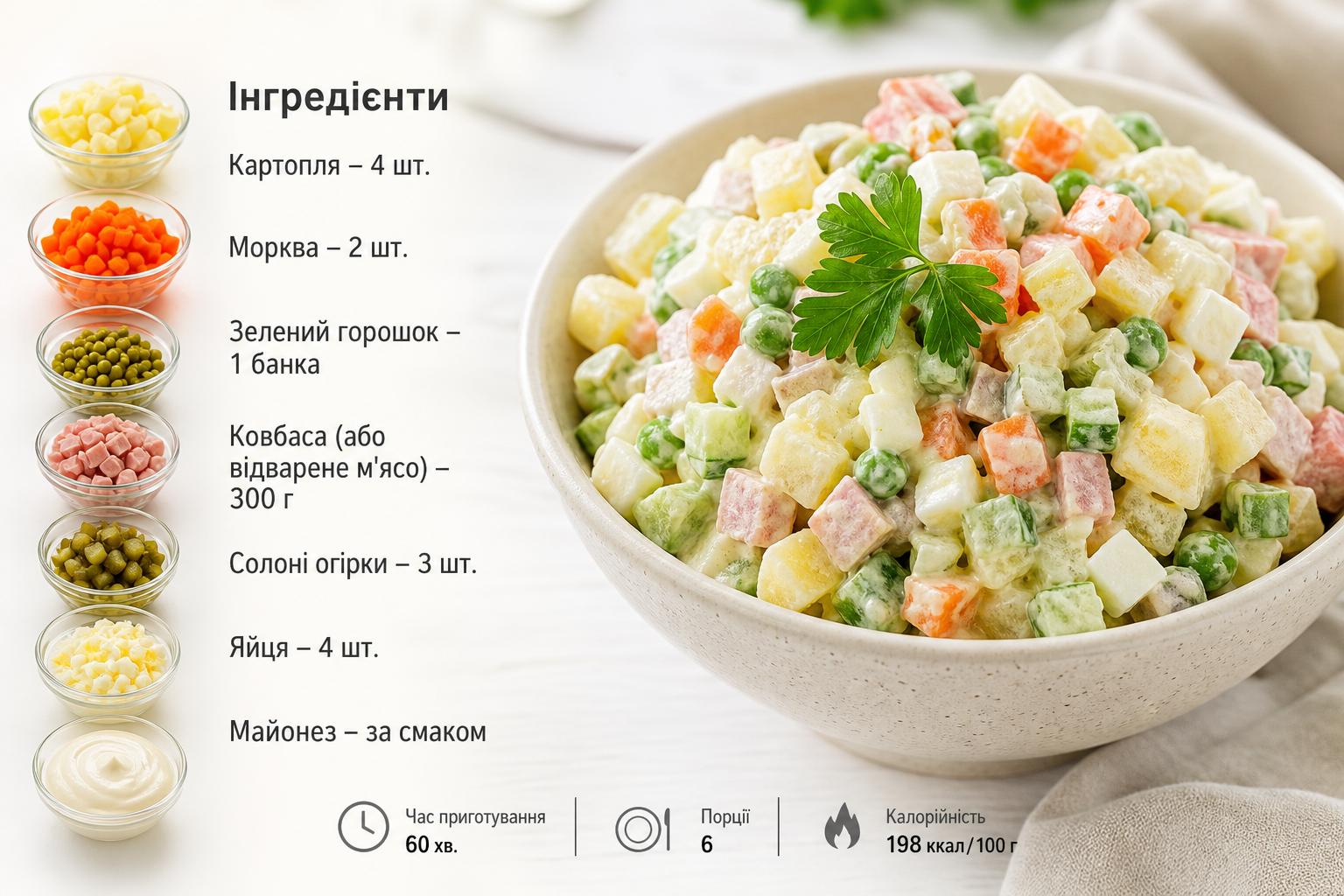 Класичний рецепт олів'є – покроковий рецепт з фото, що потрібно для приготування, калорійність. Як приготувати класичний олів'є покроково Класичний рецепт олів'є – покроковий рецепт з фото, що потрібно для приготування, калорійність. Як приготувати класичний олів'є покроково