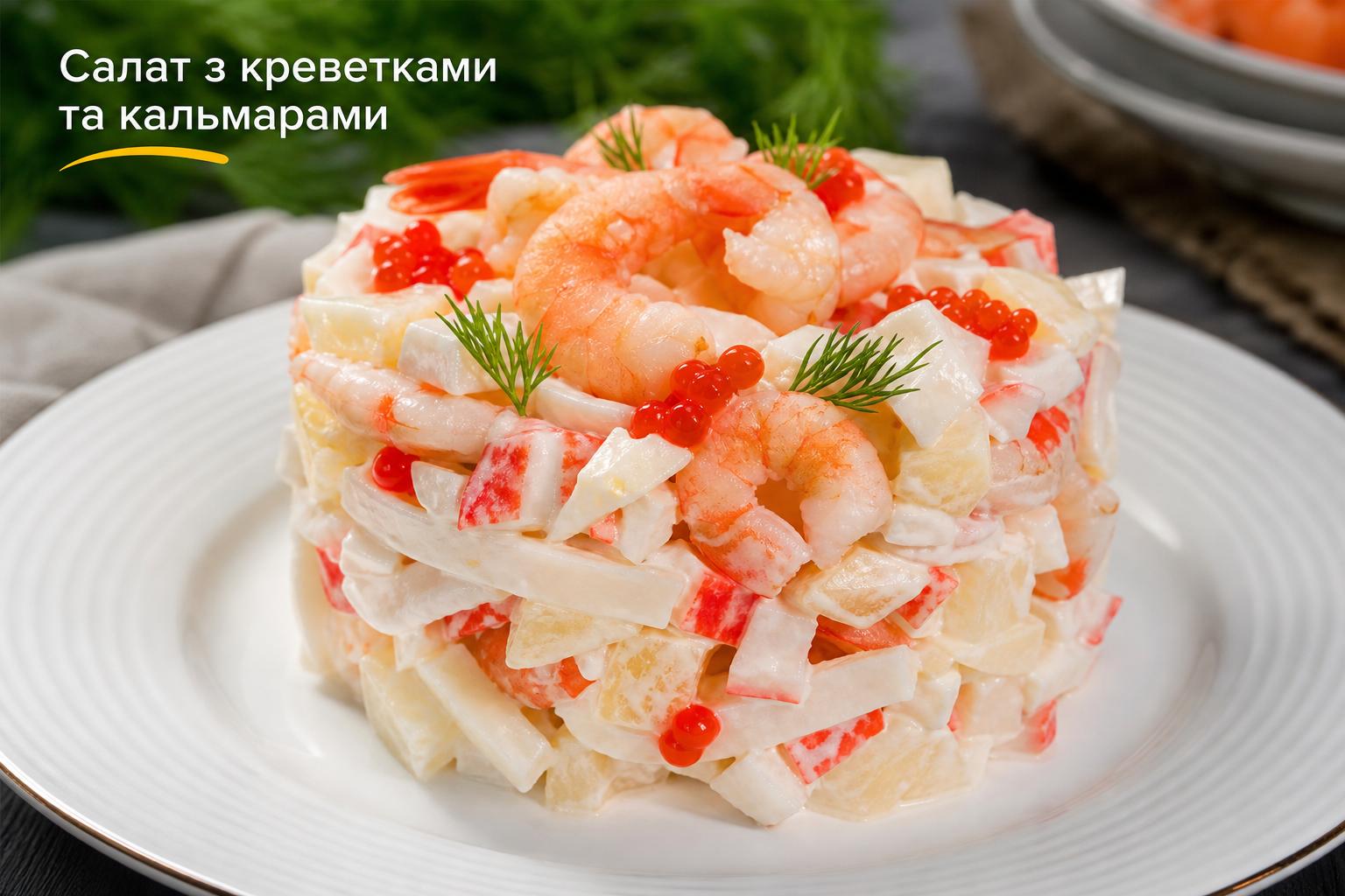Салат з креветками і крабовими паличками – рецепт з кальмарами, ананасом і червоною ікрою. Коротко про те, як приготувати крабовий салат з креветками і кальмарами: підсумок Салат з креветками і крабовими паличками – рецепт з кальмарами, ананасом і червоною ікрою. Коротко про те, як приготувати крабовий салат з креветками і кальмарами: підсумок