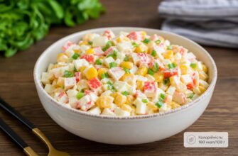 Салат з крабовими паличками і кукурудзою: класичний рецепт, секрети приготування та калорійність