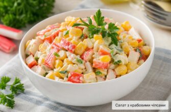 Салат з крабовими чіпсами і кукурудзою: простий рецепт, який захочеться повторювати