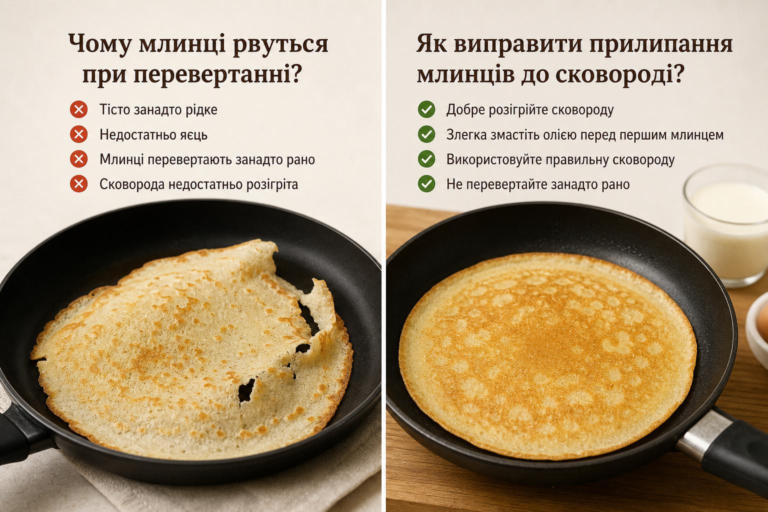 Чому млинці рвуться при перевертанні? Як виправити прилипання млинців до сковороді. Млинці на молоці Чому млинці рвуться при перевертанні? Як виправити прилипання млинців до сковороді. Млинці на молоці