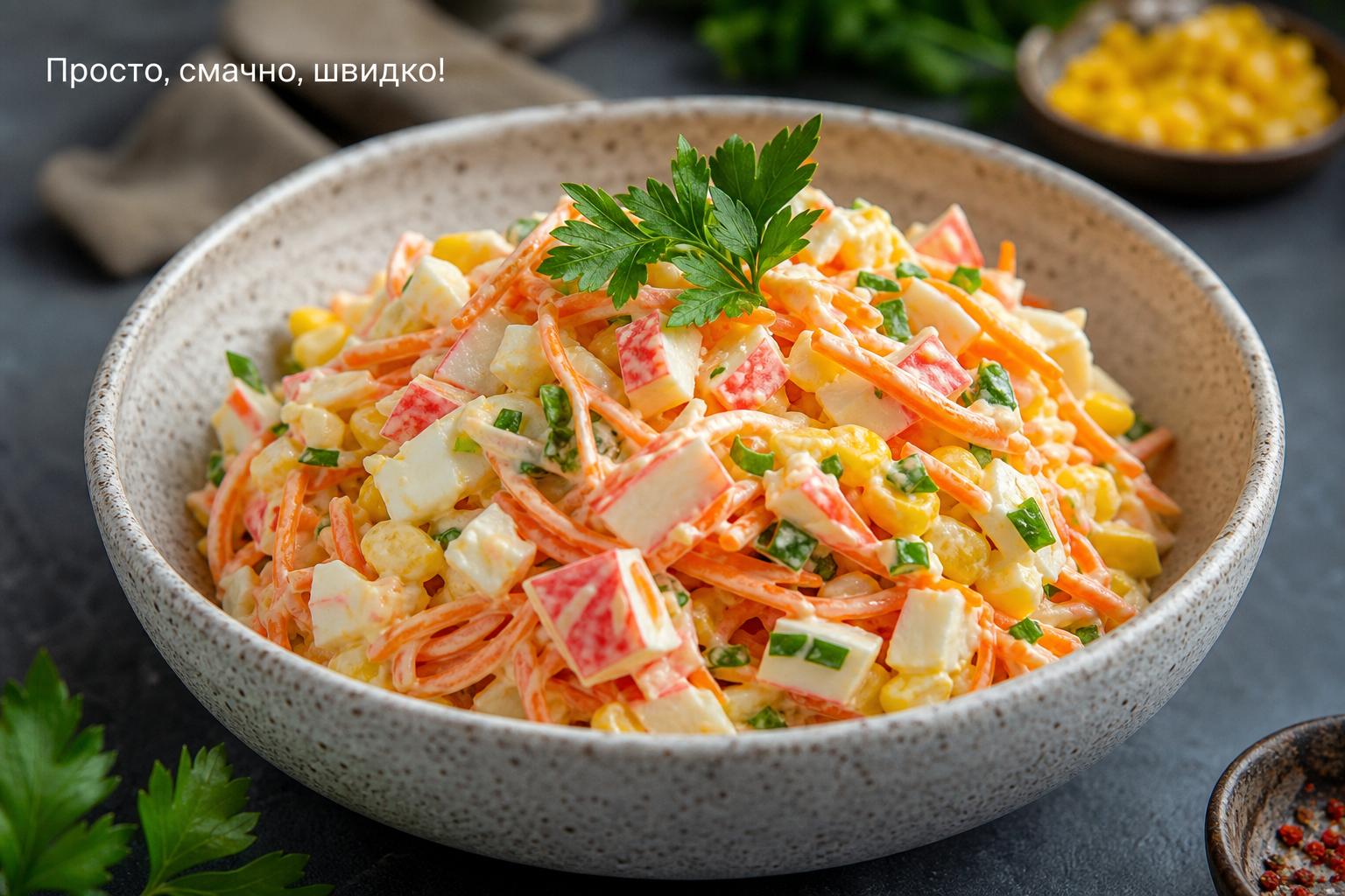 Салат з крабовими паличками і корейською морквою: рецепт. Кілька слів на завершення Салат з крабовими паличками і корейською морквою: рецепт. Кілька слів на завершення
