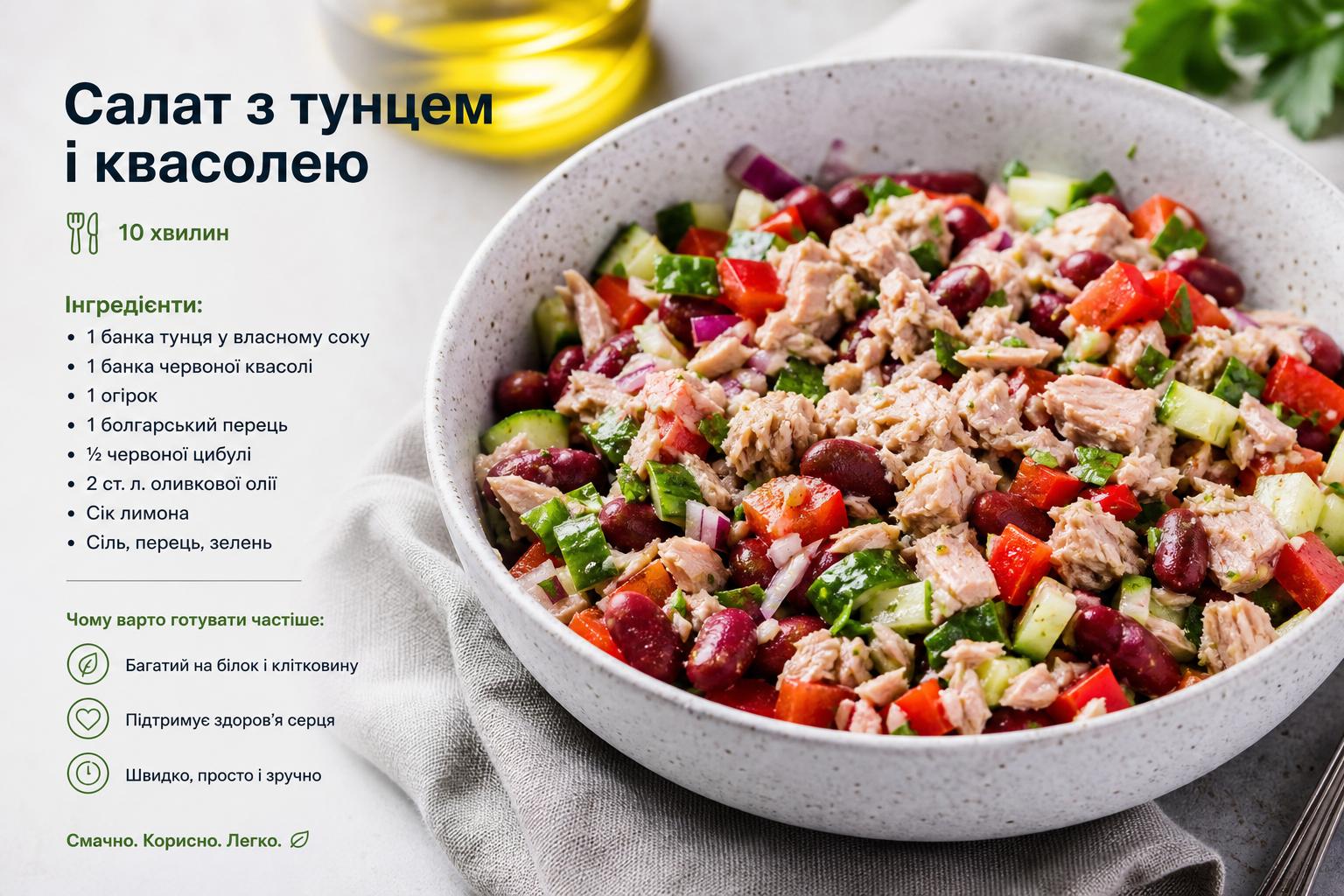 Рецепт Салату з Тунцем і Квасолею. Чому цей салат варто готувати частіше Рецепт Салату з Тунцем і Квасолею. Чому цей салат варто готувати частіше