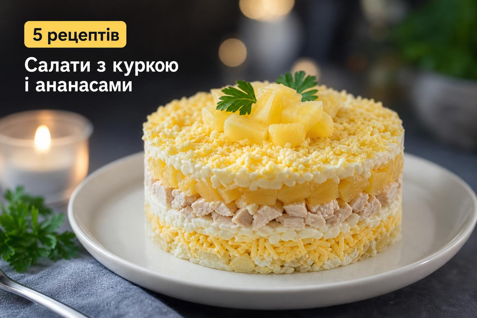 Салати з куркою і ананасами — 5 рецептів смачних і простих салатів для святкового столу. Чому курка з ананасом так добре працює у салатах Салати з куркою і ананасами — 5 рецептів смачних і простих салатів для святкового столу. Чому курка з ананасом так добре працює у салатах