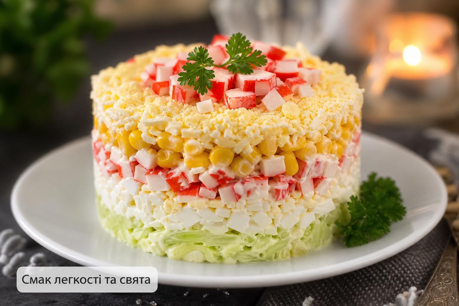 Крабовий салат рецепт – як готувати шарами, що можна додати, калорійність. Салат шарами з крабовими паличками без рису: альтернативна основа Крабовий салат рецепт – як готувати шарами, що можна додати, калорійність. Салат шарами з крабовими паличками без рису: альтернативна основа