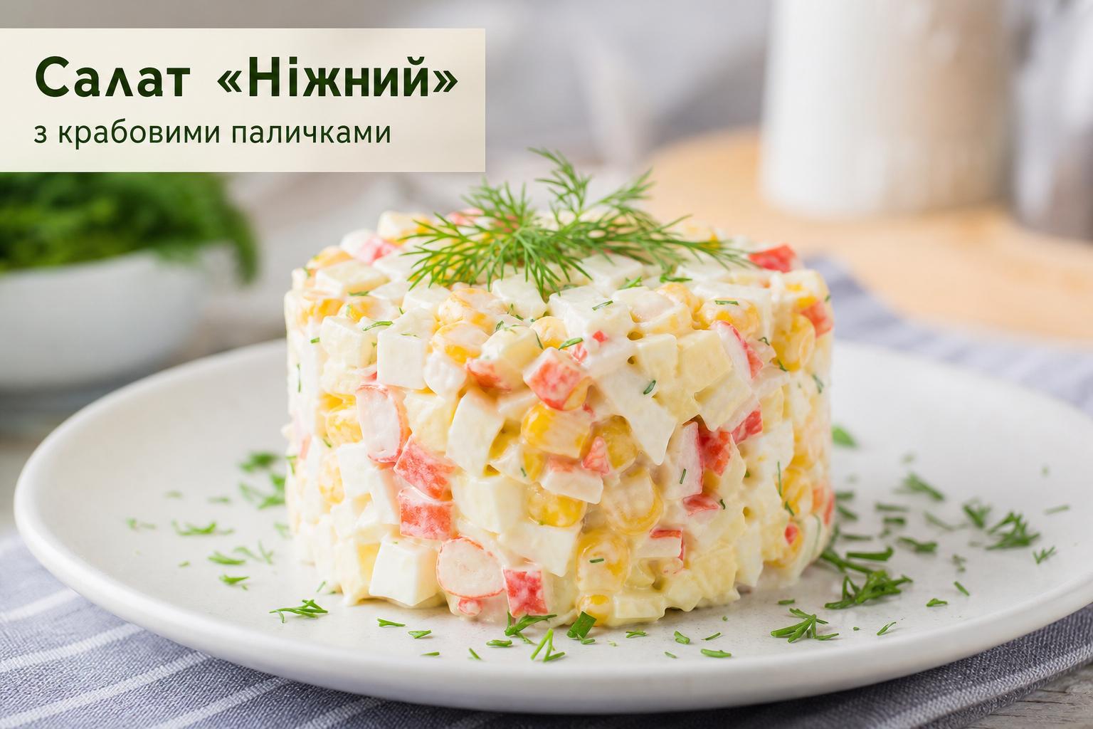 Салат "Ніжний" з крабовими паличками – рецепт з фото. Кілька слів про класику Салат "Ніжний" з крабовими паличками – рецепт з фото. Кілька слів про класику