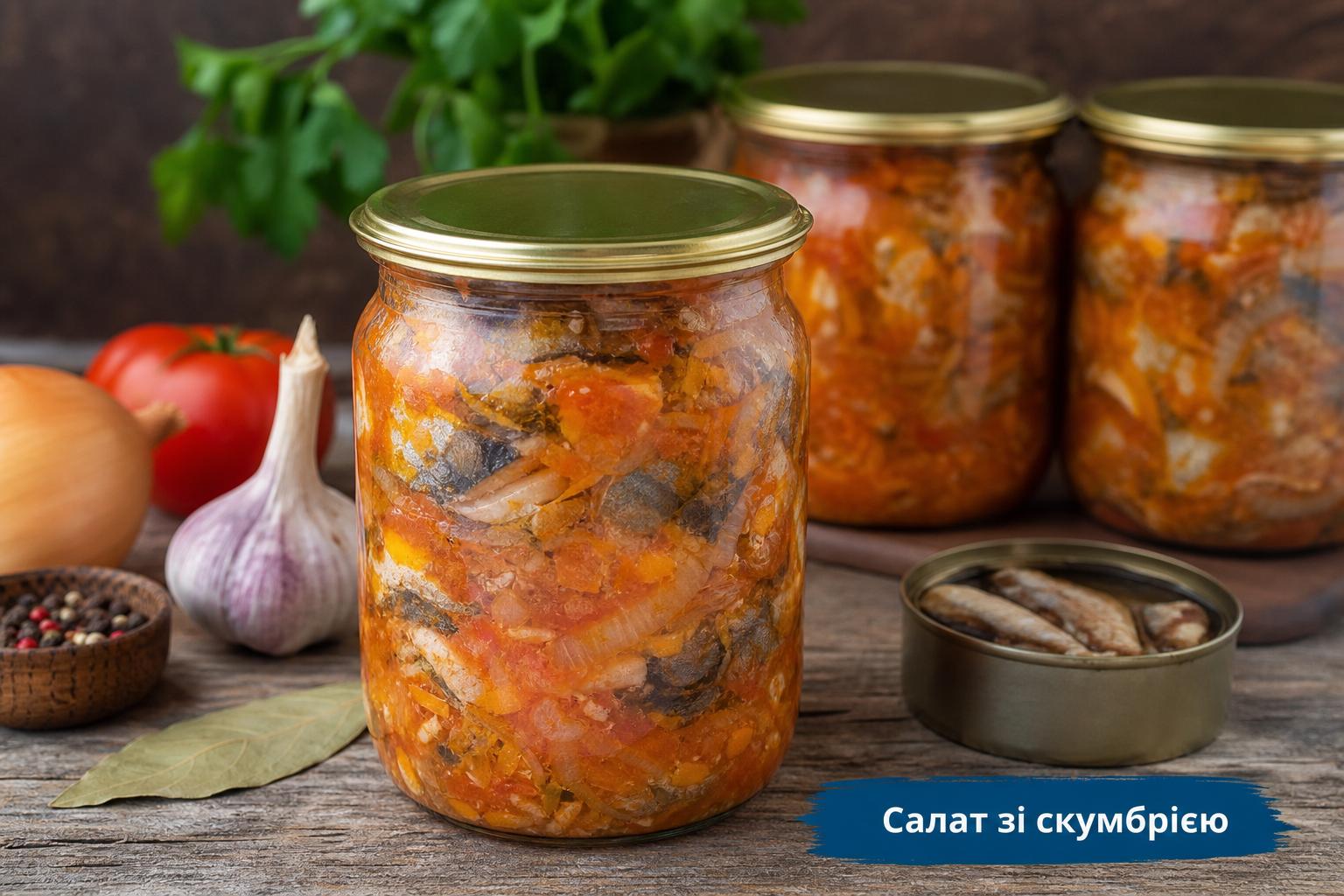 Салат на зиму зі скумбрією, кількою – найсмачніші рецепти з фото. Скільки робити за один раз Салат на зиму зі скумбрією, кількою – найсмачніші рецепти з фото. Скільки робити за один раз