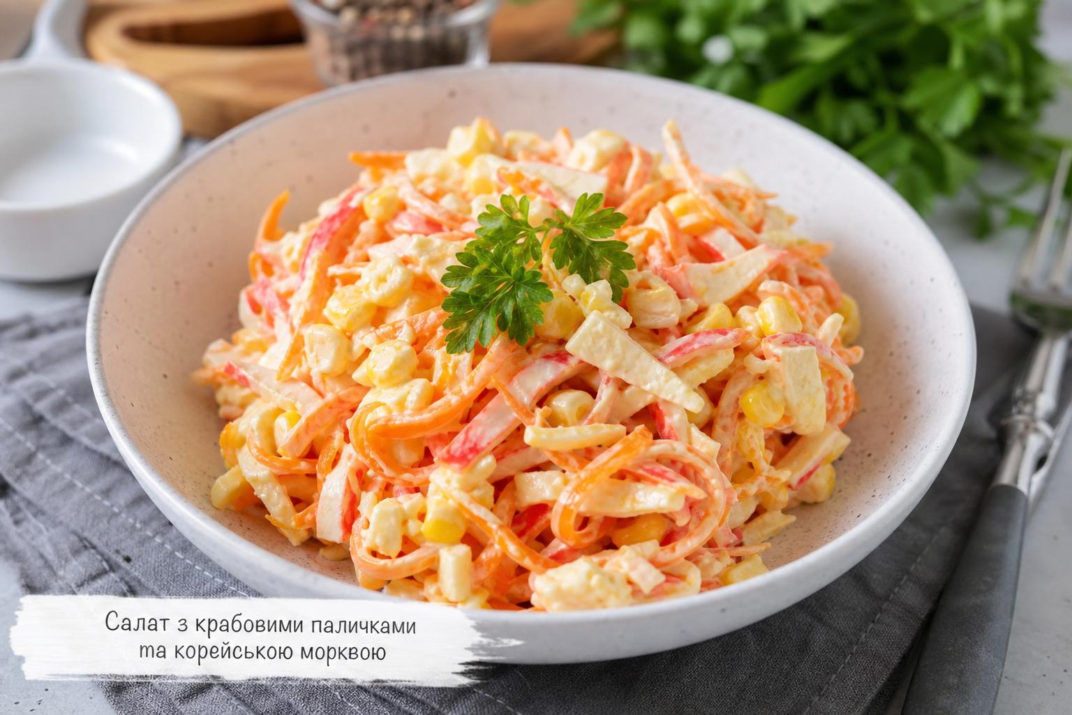 Салат з крабовими паличками і корейською морквою: рецепт. Інгредієнти: що брати й на що звертати увагу Салат з крабовими паличками і корейською морквою: рецепт. Інгредієнти: що брати й на що звертати увагу