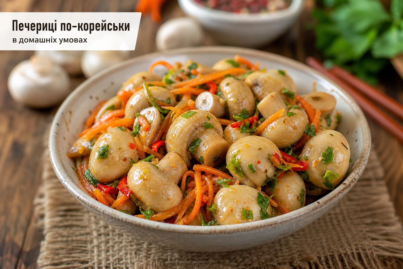 Печериці по-корейськи – рецепт в домашніх умовах покроково з фото. З чим подавати Печериці по-корейськи – рецепт в домашніх умовах покроково з фото. З чим подавати
