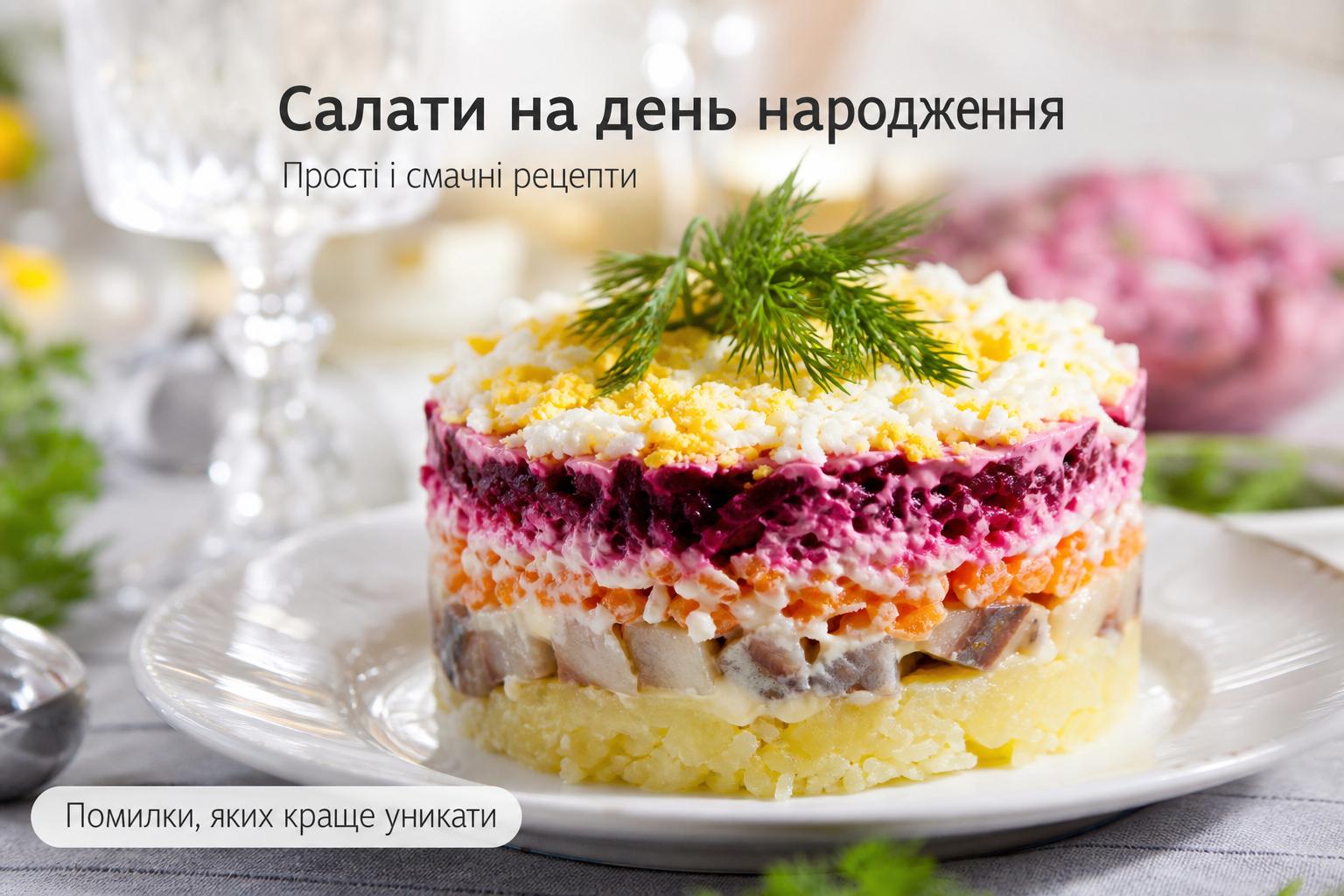 Салати на день народження — Прості і смачні рецепти. Помилки, яких краще уникати Салати на день народження — Прості і смачні рецепти. Помилки, яких краще уникати