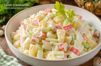 Салат з ананасом і крабовими паличками: рецепт з селерою та часником, який хочеться готувати знову